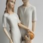 Rare Lladro White Porcelain Matte Color Family Statue Figurine Art Figure
