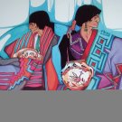 1982 Amado M. Pena Colcha Series: "Celebramos" Santa Fe Native Indians Framed Pr