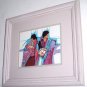 1982 Amado M. Pena Colcha Series: "Celebramos" Santa Fe Native Indians Framed Pr