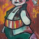 Rare Original & Signed JOVAN OBICAN - The Flirt - Judaica Art Painting on Canvas