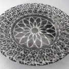 SYDENSTRICKER Fused Handcrafted Black Petals Daisy Flowers Round Glass Display P
