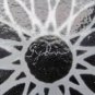 SYDENSTRICKER Fused Handcrafted Black Petals Daisy Flowers Round Glass Display P