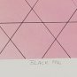 Signed Black 1986 GEOMETRIC ABSTRACT Rainbow Pastel Pink Blue Yellow Modern Art