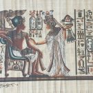 Framed Throne of King Tutankhamun & Queen Ankhesenam Egypt Papyrus Art Painting