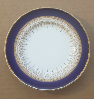 WOW! Mint! ROYAL WORCESTER REGENCY BLUE (1) DINNER PLATE FINE BONE CHINA ENGLAND