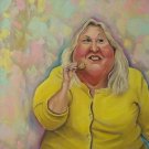 Rare Original David Wiemers - It's Only One Little Cookie Painting Art San Diego