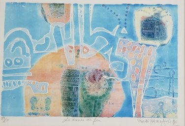 Signed SHOICHI HASEGAWA - Danse du Feu - 89/110 Intaglio Print Wentworth Gallery