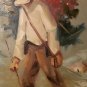 Rare LUIS JOSÉ PEÑUELA PINZON Flower Vendor SILLETEROS Vintage Painting Colombia