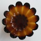 1960's Handcrafted Indiana Glass by Wayne Husted Amber Color Mid-Century