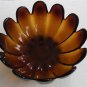 1960's Handcrafted Indiana Glass by Wayne Husted Amber Color Mid-Century
