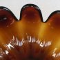 1960's Handcrafted Indiana Glass by Wayne Husted Amber Color Mid-Century