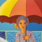 Signed C. Manzueta - Paseo en Burro - Latino Art Dominican Republic Painting