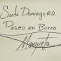 Signed C. Manzueta - Paseo en Burro - Latino Art Dominican Republic Painting