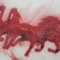 RARE Signed J. Sherk Mixed Media Watercolor Art Red Horses Stallions Painting