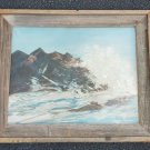 Signed & Vintage DION BEEBEE Mountain Landscape Art French Alps  Oil Painting