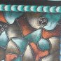 Signed Lemaire Lalanne Naif Folk Haitian Art Haiti Flag on Canvas Painting
