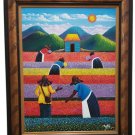 Signed C. Montilla Ruis - Florists at Work - Dominican Republic Art Painting
