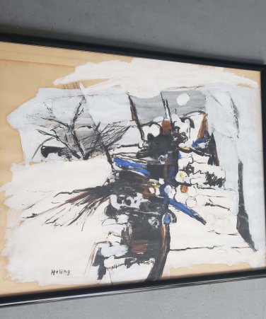 Rare & Original Signed HELING Abstract Contemporary Art Painting  - Listed Artis