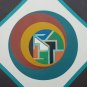 1974 Signed Glenn Becker - Texture - Large Geometric Abstract Art Painting NYC