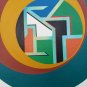1974 Signed Glenn Becker - Texture - Large Geometric Abstract Art Painting NYC