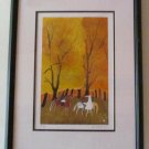 Serge Lassus, Titled "Fall Hunting" Color SilkScreen Print, COA 59/250 Signed by