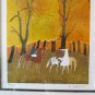 Serge Lassus, Titled "Fall Hunting" Color SilkScreen Print, COA 59/250 Signed by