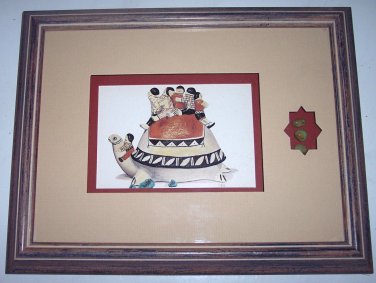 Shadow Box Framed Quartz Nuggets by Jacque Day Southwest Pottery Print