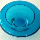 Vintage 1950's Sculptured Sapphire Blue Pressed Glass Table Display