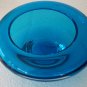 Vintage 1950's Sculptured Sapphire Blue Pressed Glass Table Display