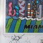 2003 Signed Pat Riley & Miami Heat Team Commemorative Poster Romero Britto NBA