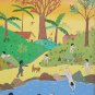 Signed ALCIDES PEREIRA DOS SANTOS Children by the River Brazil Art Painting