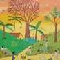 Signed ALCIDES PEREIRA DOS SANTOS Children by the River Brazil Art Painting