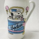 Vintage 1965 Snoopy Woodstock Peanuts SODA JERK Mug Determined Production Schulz