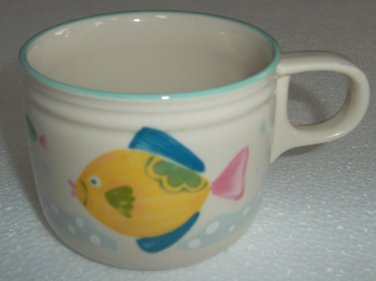 1992 Flat Cup Barrier Reef Collectible Stoneware by STUDIO NOVA