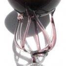 Jozefina KROSNO Hand Crafted Amethyst Art Pedestal Dish Swirl Designed Glassware