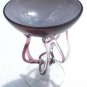 Jozefina KROSNO Hand Crafted Amethyst Art Pedestal Dish Swirl Designed Glassware