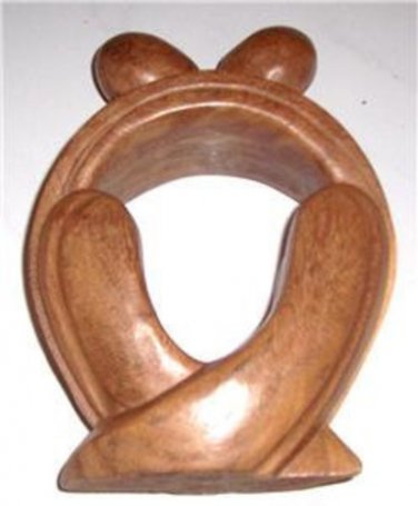 Original African Hand Carved Sculpture Wood Art Untitled "The Love Union"