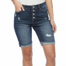 (1) Vanilla Star Denin Mid Rise Bermuda Jean Short Women's 32W Size 15 JCPENNEY
