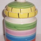 Hand Painted Swirl Multi-Colored Ceramic Container House Wares International