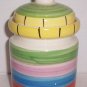Hand Painted Swirl Multi-Colored Ceramic Container House Wares International