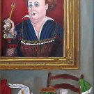 Signed David Wiemers The Burger Queen Painting Ladies Who Lunch Series San Diego