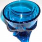 Vintage Serene Blue Solid Depression Pressed Glass Compote Table Display