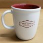 2006 Starbucks Coffee Mug Cup White Christmas Holiday and Red Logo & Interior