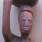Vintage Hand Carved Wood "African Woman Statue" Sculpture Art, Africa