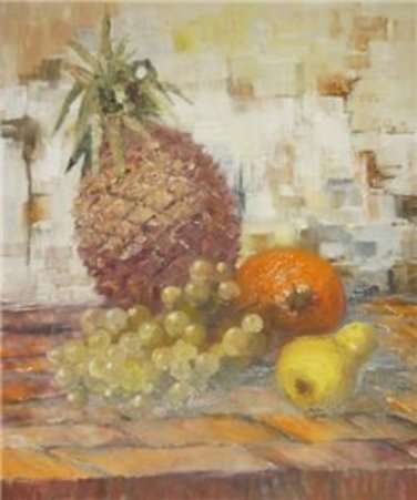 Rare & Original Lydia Darvas Still Life Art Czech Slovak Mixed Media Painting CO
