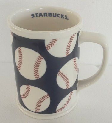 WOW! Rare 2007 Starbucks Baseball Large 16 oz. Jumbo Red White Blue Coffee Mug