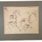 SIGNED William Chadwick Caricature  Figures Drawing Art American Impressionist