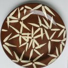 2004 Julie Ueland (1) 13 inch Large Brown Bamboo Pattern Dinner Plate 2004 Julie Ueland (1) 13 inch Large Brown Bamboo Pattern Dinner Plate