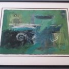 Signed Sally Cooper - Spirit of the Sea - Acrylic Abstract Art Painting - Listed
