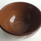 2004 Julie Ueland (2) 6" inch Cereal Soup Bowls Brown Bamboo Pattern Dinnerware